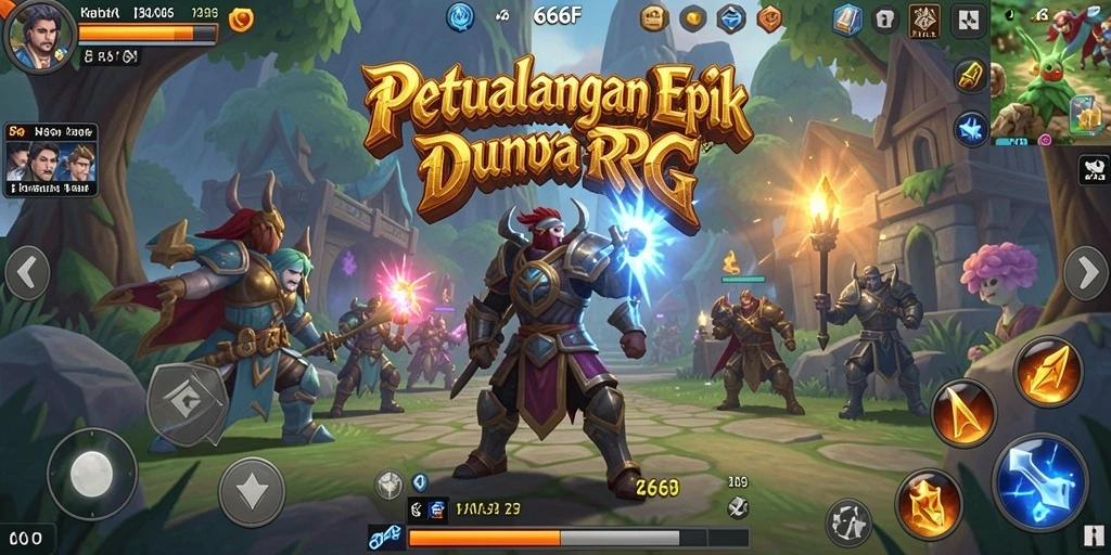 Screenshot dari gameplay RPG yang mendebarkan di 666F.