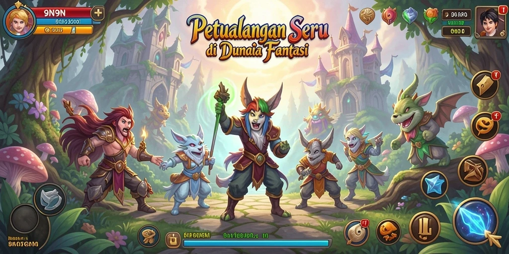 Gameplay seru dalam 9N9N menunjukkan petualangan yang penuh tantangan.