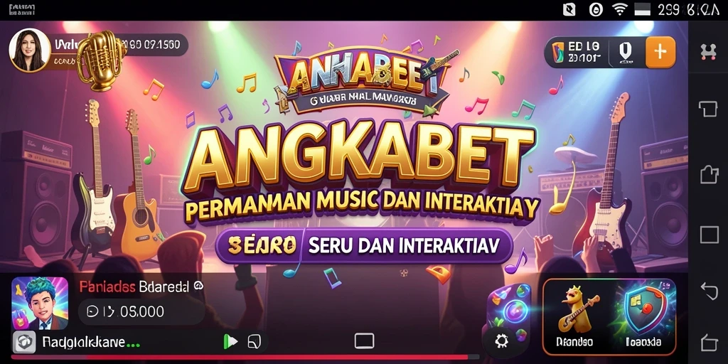 Screenshot gameplay ANGKABET menunjukkan interaksi musik yang seru.