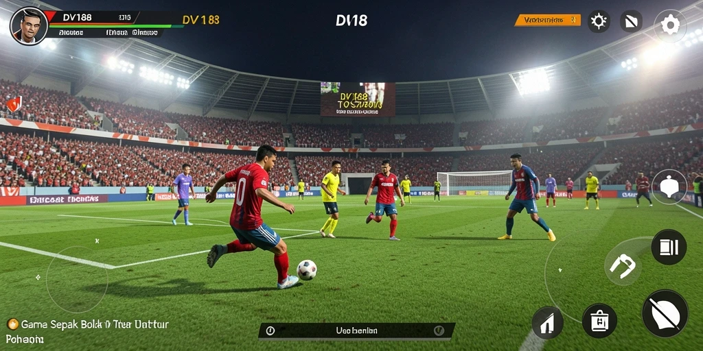 Tangkapan layar utama <strong>DV188</strong> menampilkan gameplay sepak bola yang seru dan menarik.