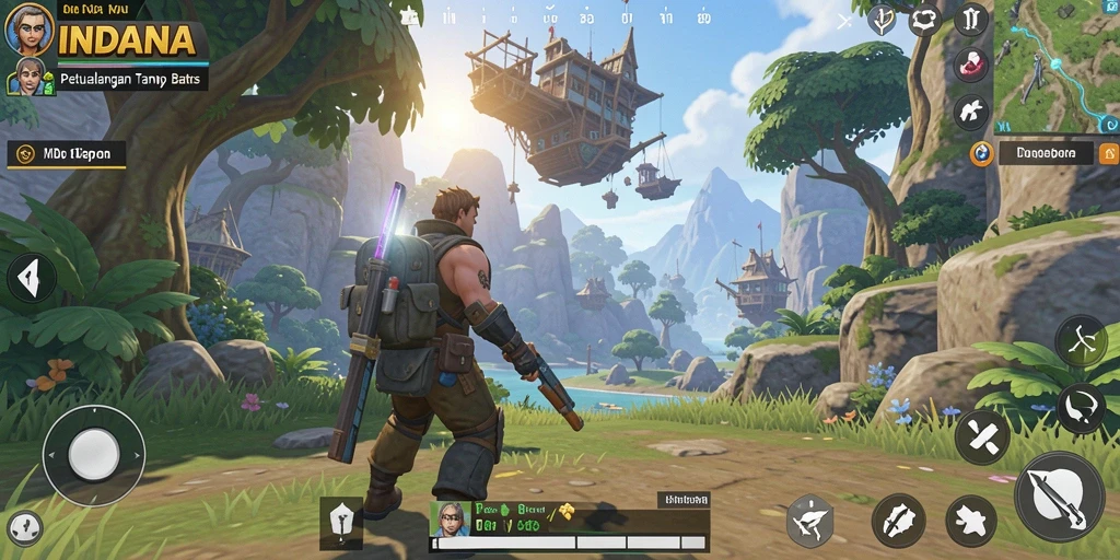 Tampilan gameplay INDAAA yang menakjubkan dan luas.