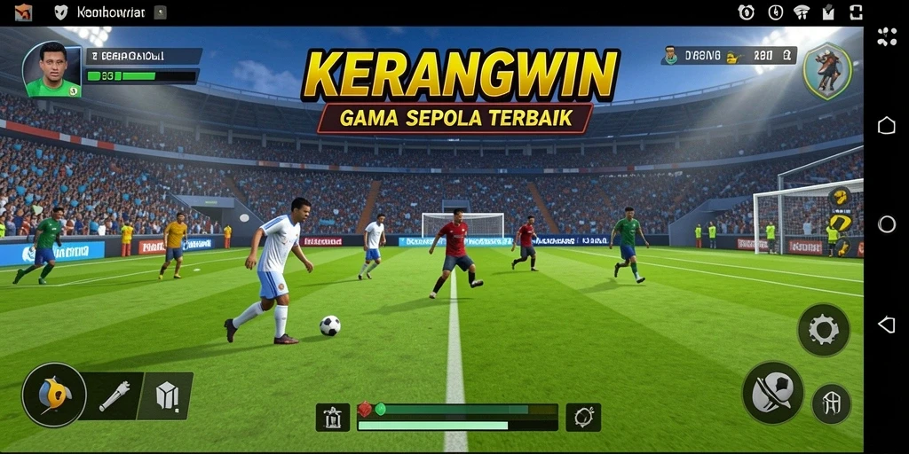 Tampilan permainan sepak bola yang mendebarkan di KERANGWIN.