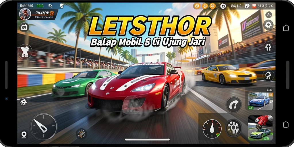 Gameplay balap seru dan menegangkan di LETSTHOR.