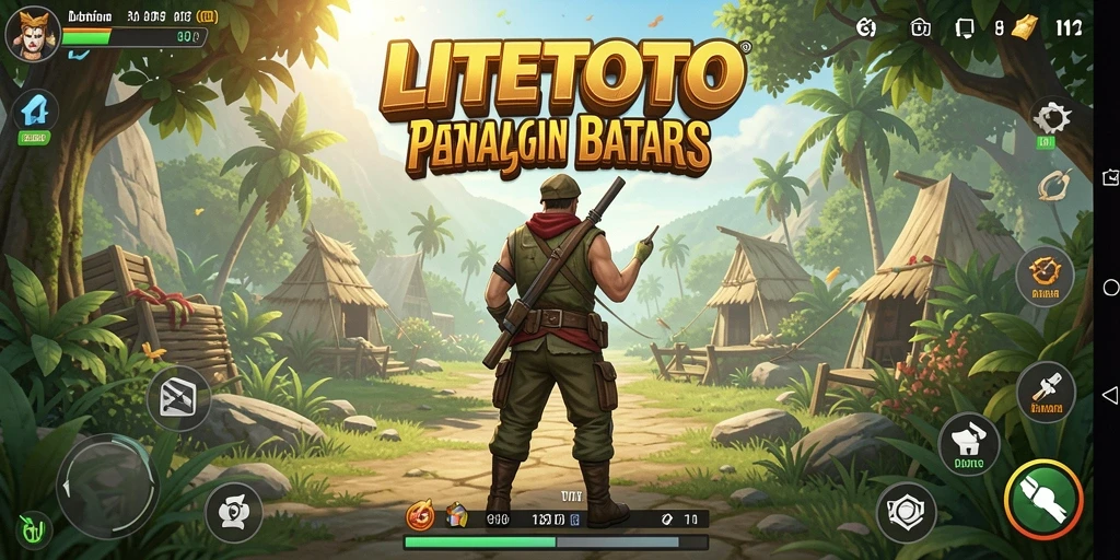Screenshot gameplay LITETOTO menunjukkan keindahan dunia terbuka yang luas.