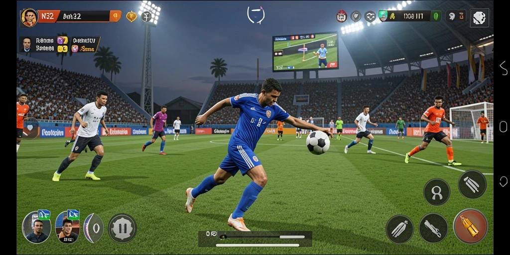 Tampilan gameplay N32 yang menarik dan penuh aksi olahraga.