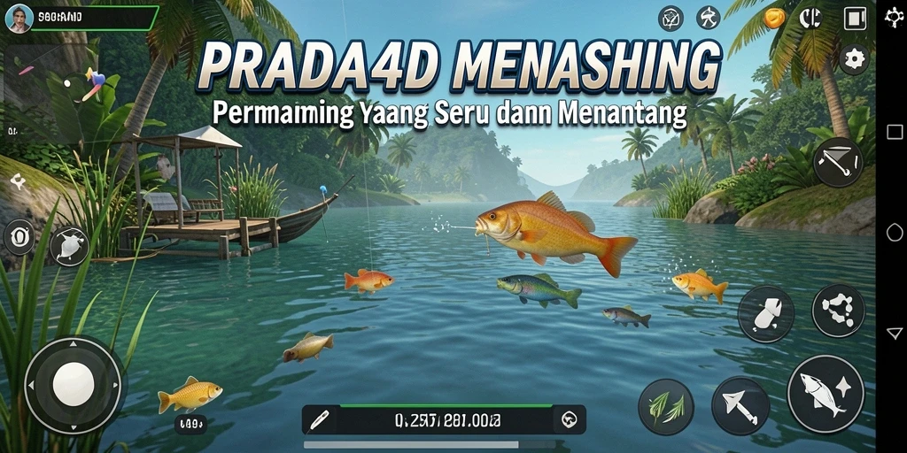 Tampilan seru gameplay memancing di PRADA4D yang memukau.