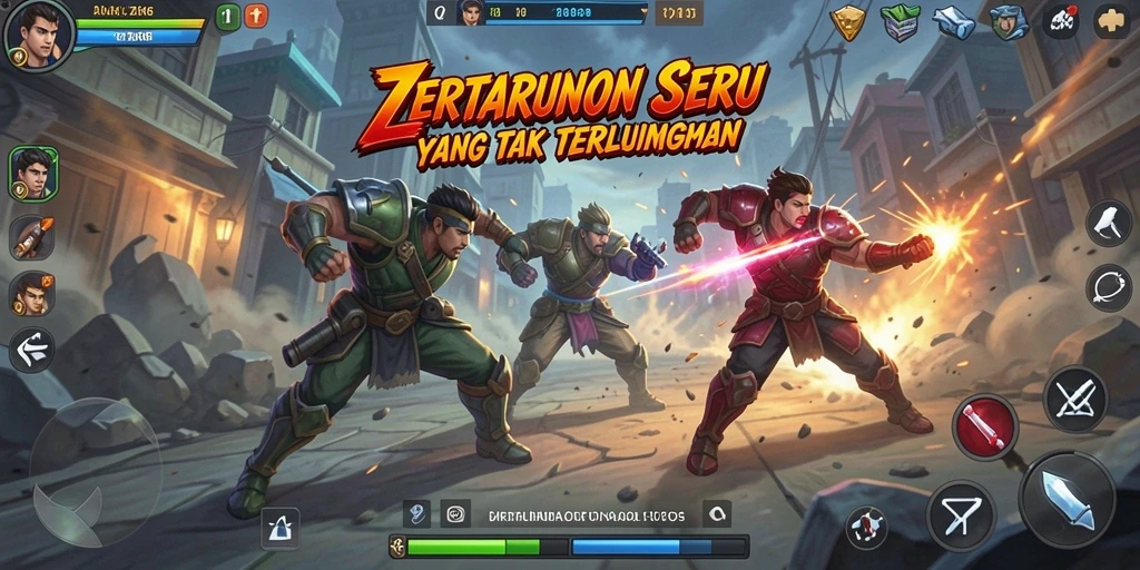 Tampilan gameplay ZK6 dengan aksi seru dan grafis memukau.